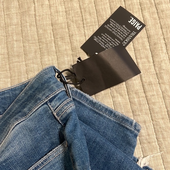 🔥🔥PAIGE Transcend Hoxton Ripped High Waist Ankle Skinny Jeans - Picture 9 of 16